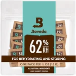 Boveda 62% Two-Way Humidity Control Packs For Storing ½ oz – Size 4 – 10 Pack – Moisture Absorbers for Small Storage Containers – Humidifier Packs – Hydration Packets in Resealable Bag