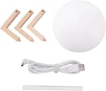 Desk Humidifier 1600ml USB Power Warm Light Moon Style Timing Function Lunar Humidifier for Bedroom Office Cafe Lunar Humidifier