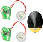 2 Pack Atomization Disc mist maker Ultrasonic Atomization Module Ultrasonic fogger DIY Humidifier with PCB 5V