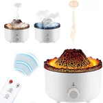 Essential Oil Diffusers 560ML,Cool Mist Humidifier Remote Control Ultrasonic Diffuser Flame Volcano with Jellyfish Shaped Spray for Bedroom, Living Room, Office, Spa and Yoga Room