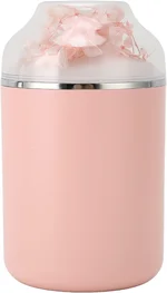 FILFEEL Colorful Mini Humidifier, USB Desktop Humidifier for Car, Office Room, Bedroom,etc. Auto Shut Off, 2 Mist Modes, Super Quiet. () (Sakura)