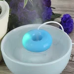 Portable Mini Doughnutshaped USB Atomization Spray Humidifier for Home Office Car (Blue)