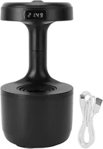 800ML Humidifiers USB Powered, Anti Cool Mist Humidifier,Water Drop Humidifier, Portable Air Enrichment Humidifier for Office Desk Yoga (Black)