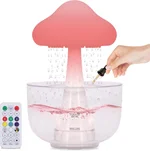 Rain Cloud Mushroom Cool Mist Humidifier & Diffuser - 7-Color LED Ultrasonic Air Humidifiers for Bedroom Baby, Water Drip Essential Oil Aromatherapy, Auto Shut-Off