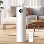 Large Humidifiers for Bedroom, 9L/2.5Gal Ultrasonic Cool Mist, Easy Clean with 350ML/H Large Mist Speed, Quiet Tower, Suitable for Kids Room Plant Yoga (White)