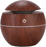 Desktop mini Personal ultrasonic humidifier Aromatherapy with Colorful LED Night Light, Office, Bedroom, Dorm Room, Portable, USB Power (Dark Wood Grain)