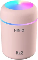 Portable Mini Humidifier, 300ml Small Cool Mist Humidifier with Colorful LED Night Light, USB Personal Desktop for Car Office Home Travel, Auto Shut-Off, 2 Modes, Super Quiet(pink)