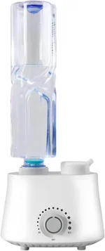 VKX Humidifier, Water Bottle Humidifier, Travel Humidifier, Adjustable Mist Output, No Leak, Automatic Shut Off, Suitable for Bedroom, Office and Hotel. (white)