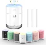 Colorful Mini Humidifier, USB Rechargeable Humidifier, small humidifier, 4 Modes Super Quiet, Humidifiers For Bedroom,Suitable For Travel Office Family Baby Bedroom-White