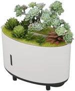 Simulation Plant Humidifier, 200ML Quiet Air Humidify Automatic Power Off Diffuser Portable Mini Humidifier for Baby Room Office Bedroom (US Plug)