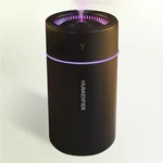 Portable Mini Humidifier, Colorful, Cool Mist, USB Powered. Perfect for Bedroom, Office & Car (Black)