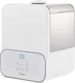 Midea 1.6 Gal Ultrasonic Humidifier – Warm & Cool Mist, 18-Hour Runtime, Top-Fill, Essential Oil Diffuser & Ambient Night Light – Digital Touch, Auto-Off, White