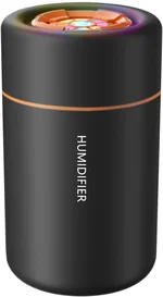 Mini Humidifier, USB Personal Desktop Humidifier for RV, Office, Bedroom etc. Auto Shut-Off, 2 Mist Modes, Super Quiet (Black)