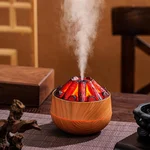 Portable Mini Humidifier, Colorful, Cool Mist, USB Powered Perfect for Desk Bedroom Indoor Plant Quiet Colorful Night Light (Lightwood)