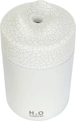 Portable Mini Humidifier, 300ml Small Cool Mist Humidifier, USB Personal Desktop Humidifiers for Bedroom Office Baby Travel Car, Colorful, Auto Shut-Off, 2 Mist Modes, White