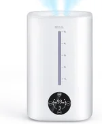 5L Humidifiers for Bedroom, 50H Runtime Humidifier for Large Room, Ultra-Quiet 28dB Cool Mist Air Humidifier for Home Baby Nursery & Plants, Auto Shut-off and BPA-Free for Safety, Easy to Clean