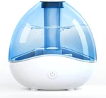 Ultrasonic Cool Mist Humidifier, Quiet Air Humidifiers for Bedroom, Desk Humidifiers with Removable 1.5L Water Tank & Night Light for Baby Nursery and Plants, Up To 24 Hours- Blue