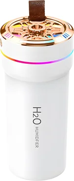 Car Diffuser Humidifier with Night Lights Portable 300mL USB Powered Cool Mist Auto Shut-Off Quiet Perfect for Car Home Office Bedroom (White)