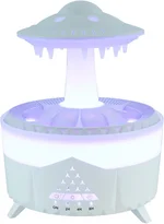 Water Drop Humidifier with Remote Control, 7-Color Led Light, Quiet Essential Oil Diffuser for Bedroom, Large Mist Output, White, 7.87 X 5.82 X 5.82 Inches