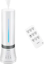 Nightcore Top Fill Humidifier for Home Bedroom Large Room, 9 L/2.4 Gal Ultrasonic Cool/Warm Mist Quiet Tower Humidifier w/Auto & Sleep Mode, Night Light, 12H Timer & Remoter, BPA-Free for Safety