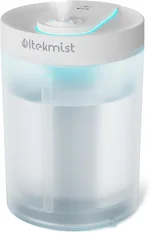 Humidifiers for Bedroom, 2 in 1 Cool Mist Humidifiers for Home, Large Room, Baby Nursery and Plants, 4L Top Fill Cool Mist Humidifier with Oil Diffuser, Nightlight, 31H Runtime (Transparent)