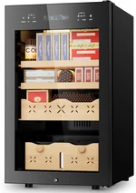 65L Electric Cabinet,500 Counts Large Capacity,Temperature & Humidity Control,Lockable,Digital LED Display,Stainless Steel Cabinet