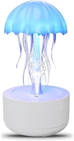 Humidifiers for Bedroom Home - Jellyfish Humidifier,300ml Essential Oil Diffuser with LED Color Night Light, Rotating Essential Oil Diffuser for Bedroom Office Hotel