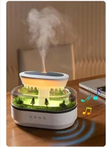Cloud Rain Cloud Humidifiers 350ML Water Drip Mushroom Humidifiers with Remote Control 7 Colors Mood Light Air Humidifier Raindrop Humidifier for Bedroom (White)