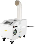 Ultrasonic Industrial Humidifier, 3kg/H Commercial Air Humidifier Sprayer Agricultural Automatic Mist Cooling Whole House Machine, 10L Large Volume for Warehouse Greenhouse Garden Industrial