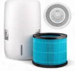 Humea Smart Evaporative Humidifier with WiFi & App Control - 3L Tank, 4 Speeds, 300ml/h - Quiet, Mist-Free, No White Dust - Nightlight - For Allergies, Dry Skin, Better Sleep - White