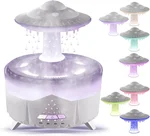 Rain Humidifier, 5 in 1 Ultrasonic Mushroom Cloud Umbrella Aroma Diffuser Rain Humidifier Water Drip, Color Lights Rain Drop with Rain Sounds, Relaxing Diffusers for Home Bedroom Office Spa