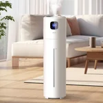 Large Humidifiers for Bedroom, 9L/2.5Gal Ultrasonic Cool Mist Humidifier, Easy Clean Humidifier with 350ML/H Large Mist Speed, Quiet Tower Humidifier, Suitable for Kids Room Plant Yoga