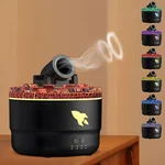 Cannon Humidifier Diffuser,Mini Humidifier Cannon with LED Light,Portable Cannon Air Humidifiers,Evaporative Barrel Humidifiers Cool Diffuser for Bedroom Office Home (Black)