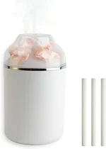 Portable USB Humidifier with 7-Color Mood Light | 280ml Quiet Mist for Bedroom, Office, Car | Auto Shut-Off & 8H Runtime (White)