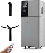 Humidifier Large Room,26L/6.8Gal Whole House Humidifiers for Home 3000 sq.ft,1800ml/H Cool Mist Humidifier Baby, Top Fill Humidifiers for Bedroom Plant with 360° Nozzle & Extension Tube,Grey