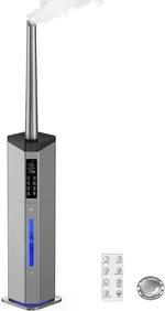 Humidifiers for Bedroom - GloryAir 2.38Gal/9L Dual Atomizers Top Fill Humidifier for Large Room 2000ft² with Auto Rotation 7-Color Light Humidistat Quiet Commercial Humidifiers for House Plants Baby