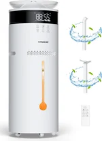 VAGKRI Humidifier Large Room, 18L Ultrasonic Cool Mist Humidifiers for Bedroom, Up to 1200 sq ft, 5 Mist Levels & Auto Mode, Quiet Humidifier for Plants, Baby, Whole House, Home with 2 Extended Tubes