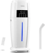 FOHERE Humidifier Large Room 4.8Gal/18L, Quiet Whole House Humidifier for Home Plants Office Commercial 1500 sq.ft, Top Fill Ultrasonic Cool Mist Humidifiers with 4 Mist Mode, 5 Speeds, Remote, White